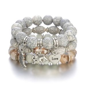 3-piece Set Stacking Vintage Boho Charm Bracelet